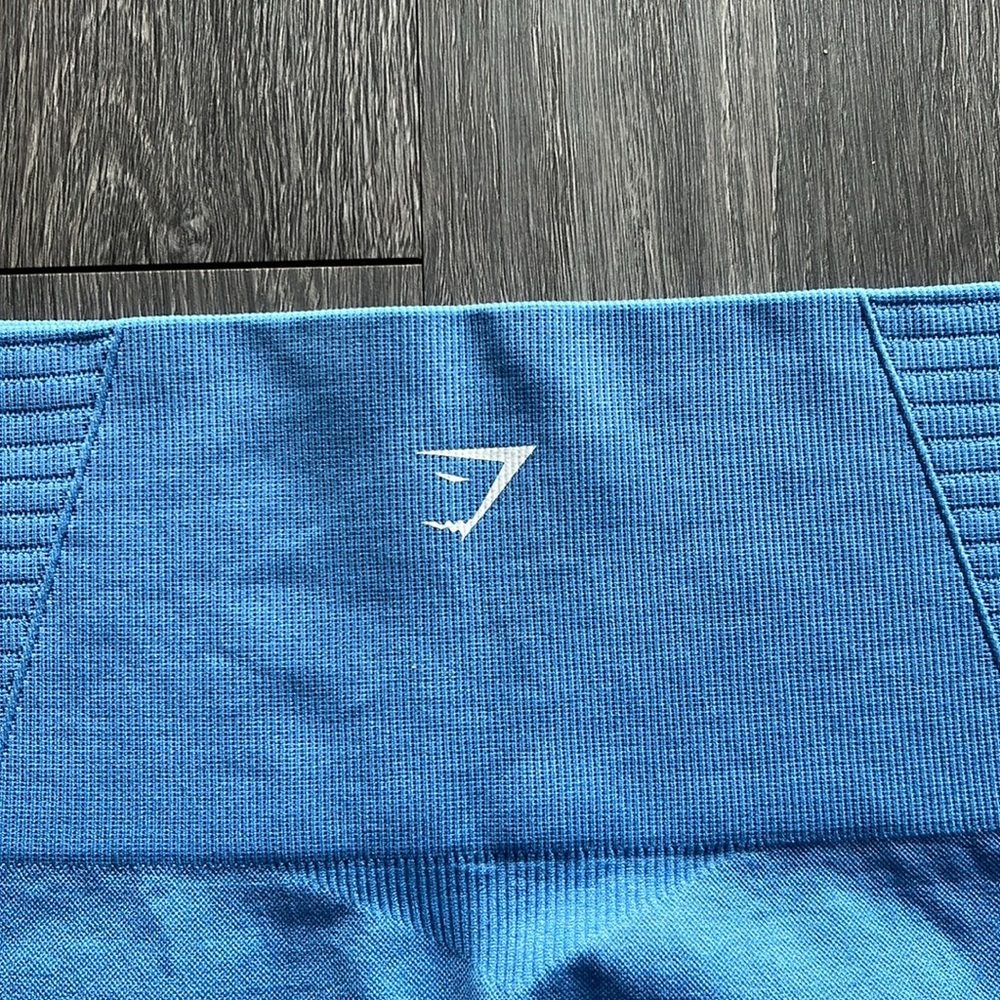 Gymshark Energy+ Seamless Cropped Leggings ✧ Malibu Blue ✧ Size S - Picture 4 of 5
